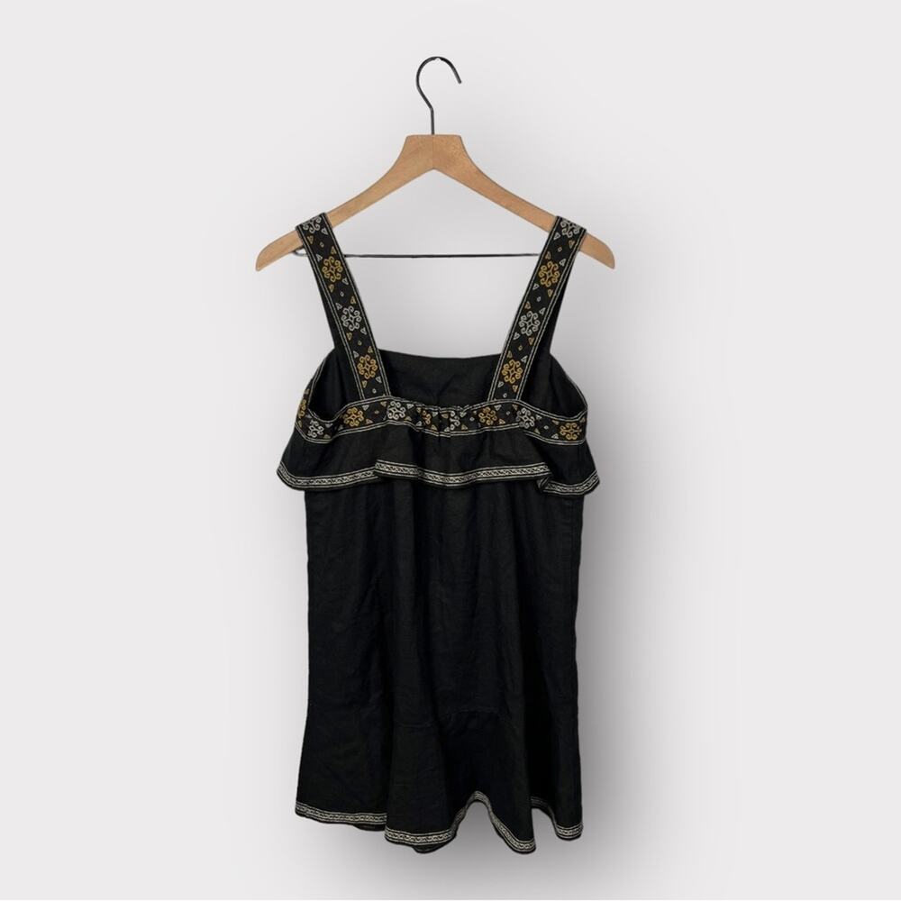 Madewell Embroidered Tier Linen Blend Dress Size Small - Picture 3 of 7